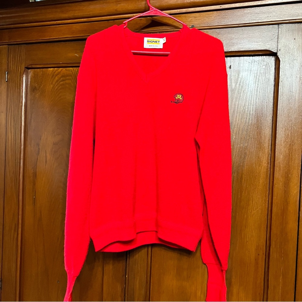 Vintage Minnesota wool Sweatshirt size X Large 1990s 80s. Amazing!